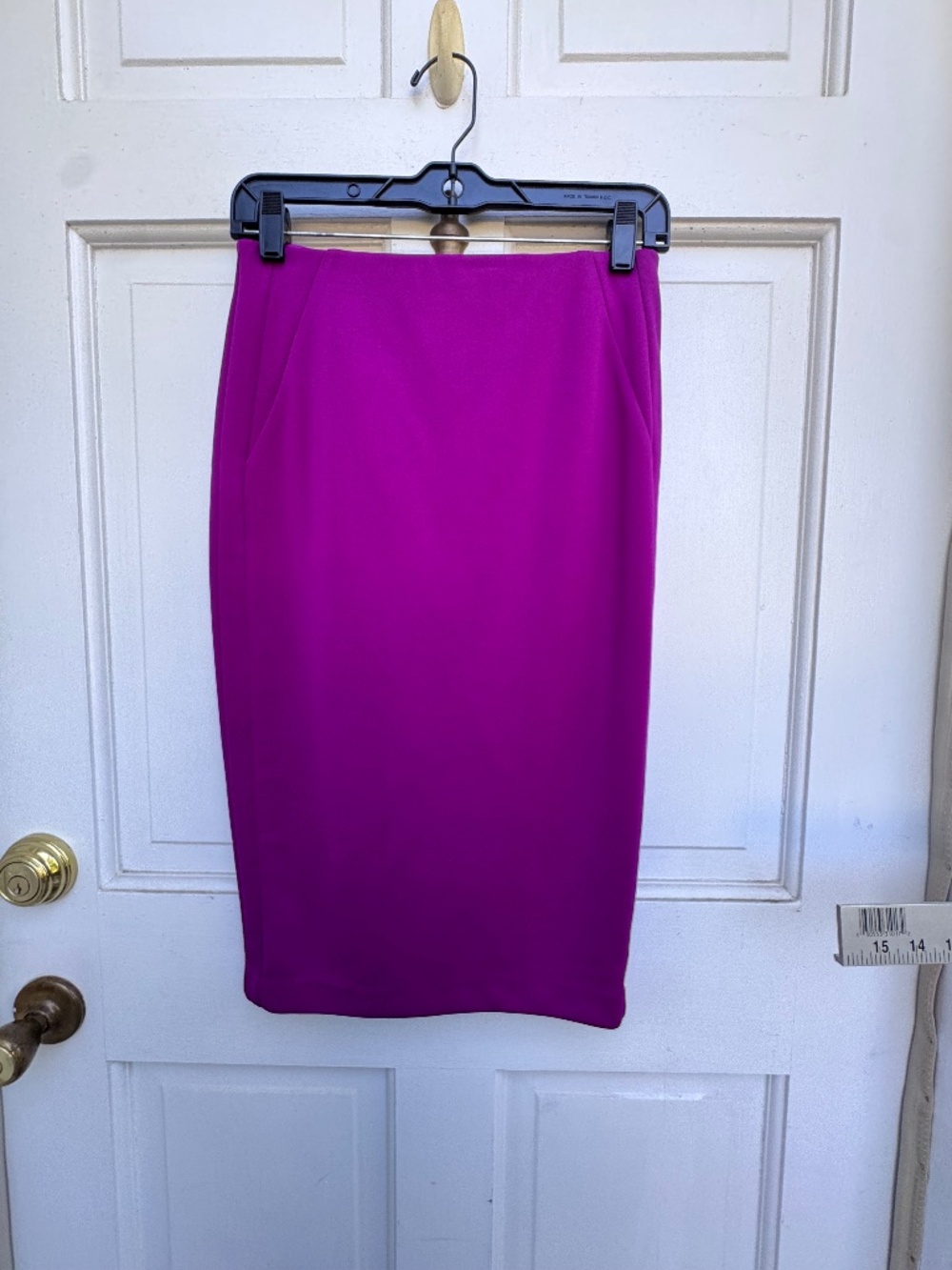 NWT The Limited Size 0 Magenta High Waist Pencil Skirt Stretch Gold Back Zip